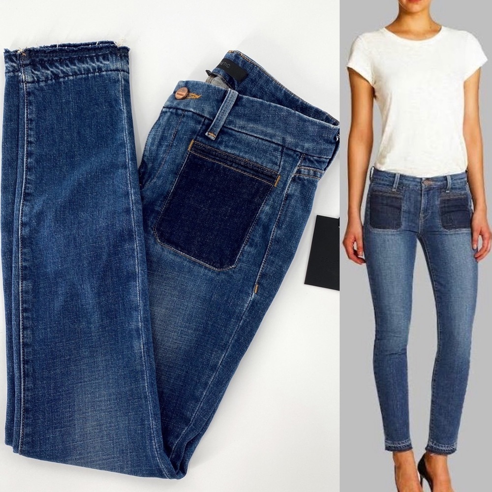 Genetic Los Angeles Bardot Patch Pocket Jeans NWT